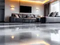 Pavimenti senza fughe: un look moderno e minimalista. Pro: facilità di pulizia, estetica continua. Contro: possibili crepe, costo elevato.