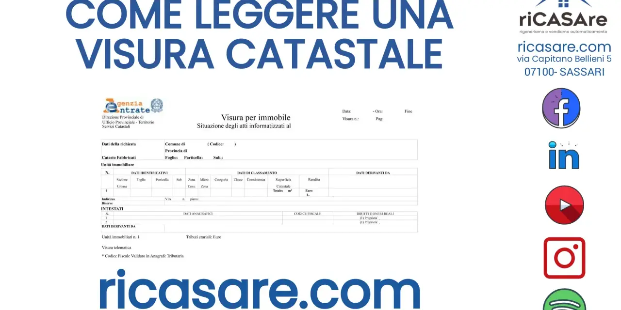 Visura catastale con dati immobiliari, inclusa la categoria catastale B1. Guida alla lettura di documenti immobiliari.