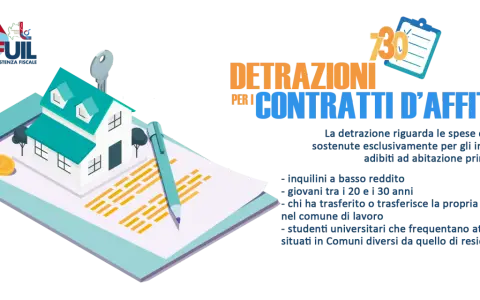 Detrazioni 730 per contratti d'affitto, anche senza residenza. Informazioni per inquilini, giovani e studenti.