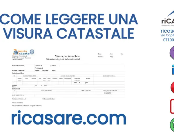 Visura catastale con dati immobiliari, inclusa la categoria catastale B1. Guida alla lettura di documenti immobiliari.