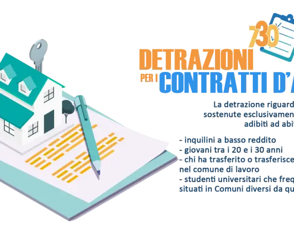 Detrazioni 730 per contratti d'affitto, anche senza residenza. Informazioni per inquilini, giovani e studenti.