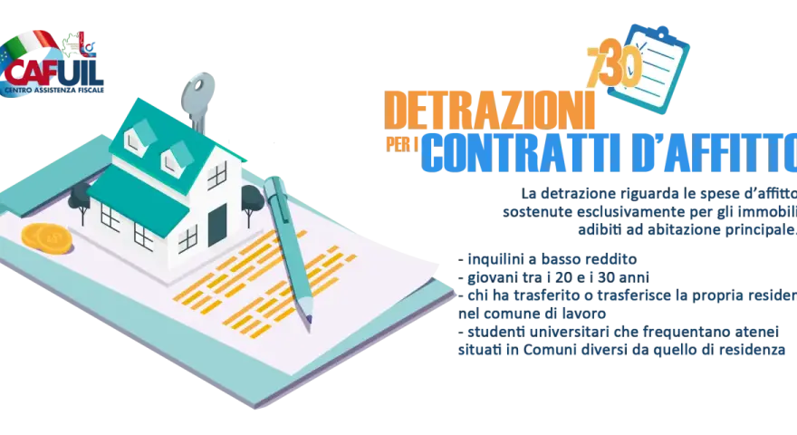Detrazioni 730 per contratti d'affitto, anche senza residenza. Informazioni per inquilini, giovani e studenti.